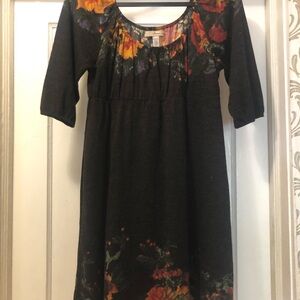 American Rag Black Dress with Floral Accents